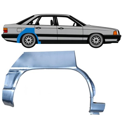 Panneau de réparation arc d'aile arrière pour Audi 100 C3 1982-1990 / Droite 7607