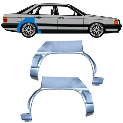 Panneau de réparation arc d'aile arrière pour Audi 100 C3 1982-1990 / Gauche+Droit / Ensemble 9993