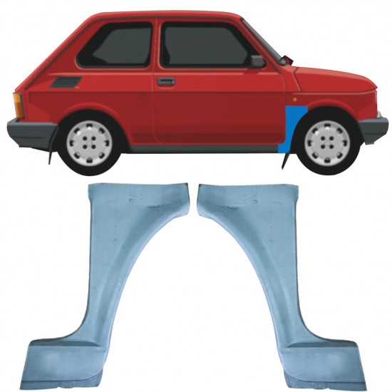 Panneau de réparation de l’aile avant pour Fiat 126p 1994-2000 / Ensemble 11222