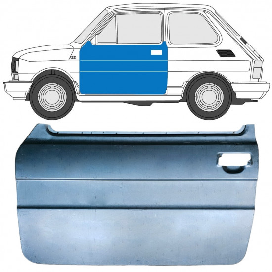 Panneau de réparation de porte pour Fiat 126p 1985-1994 / Gauche 7571