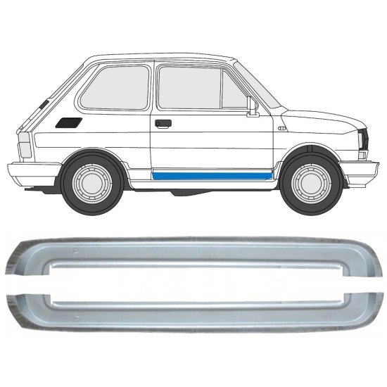 Panneau de réparation de porte avant intérieur pour Fiat 126p 1972-2000 / Gauche+Droit / Ensemble 17265