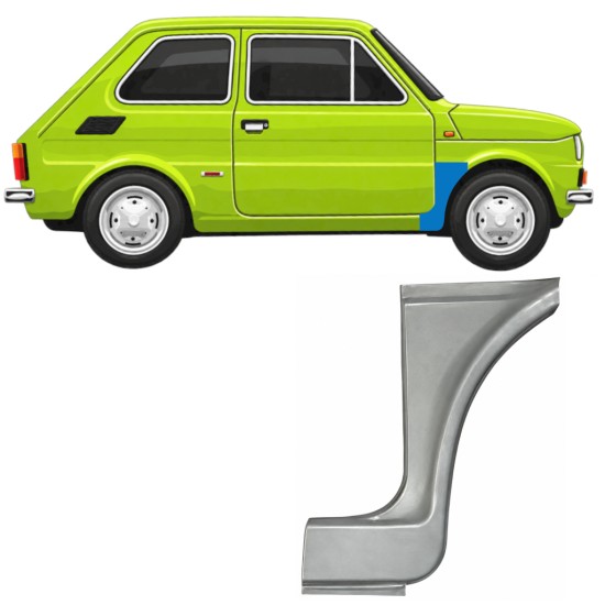 Panneau de réparation de l’aile avant pour Fiat 126p 1972-1994 ST/FL / Droite 11217
