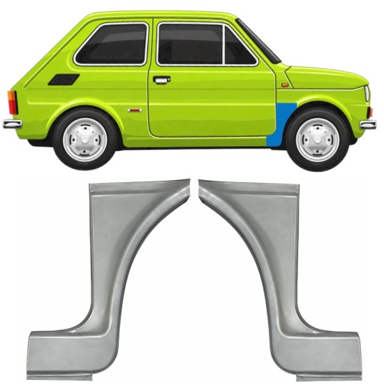Panneau de réparation de l’aile avant pour Fiat 126p 1972-1994 ST/FL / Gauche+Droit / Ensemble 11219