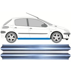 Réparation bas de caisse pour Peugeot 206 206+ 1998-2012 / Gauche = Droite (symétrique) / Ensemble 9958