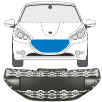 Grille de calandre pour Peugeot 208 2012-2015 16196