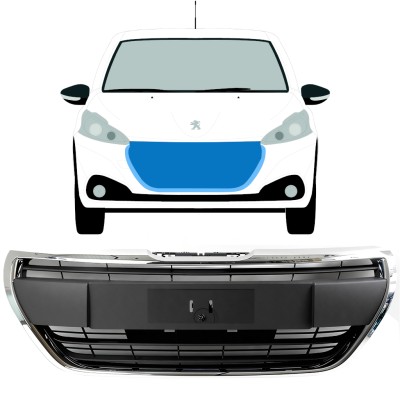 Grille de calandre pour Peugeot 208 2015-2019 ACTIVE / Ensemble 7508