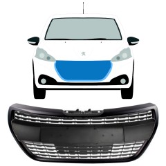 Calandre noire pour Peugeot 208 2015-2019 ALLURE / Ensemble 7537
