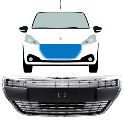 Grille de calandre pour Peugeot 208 2015-2019 ALLURE / Ensemble 7507