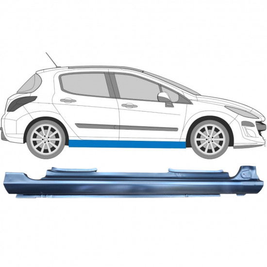 Panneau de réparation du seuil pour Peugeot 308 2007-2013 / Droite 11614