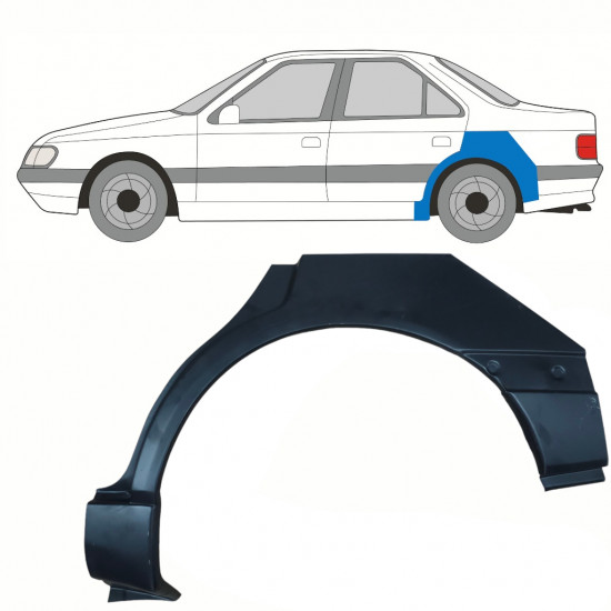 Panneau de réparation arc d'aile arrière pour Peugeot 405 1987-1996 / Gauche 10782