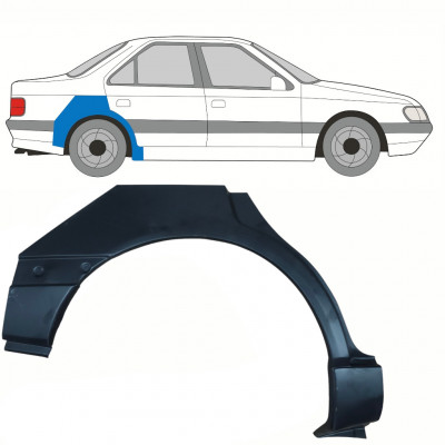 Panneau de réparation arc d'aile arrière pour Peugeot 405 1987-1996 / Droite 10781