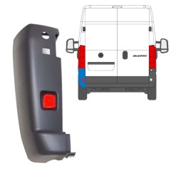Coin du pare-chocs arrière + lampe réfléchissante pour Fiat Ducato 2006-2018 / Gauche / Ensemble 9728