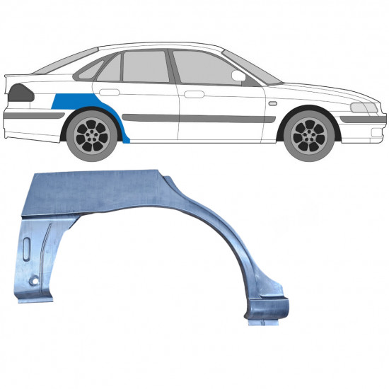 Panneau de réparation arc d'aile arrière pour Mazda 626 1997-2002 / Droite 6691