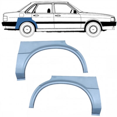 Panneau de réparation arc d'aile arrière pour Audi 80 B2 1978-1986 / Gauche+Droit / Ensemble 10505