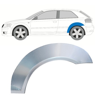 Panneau de réparation arc d'aile arrière pour Audi A3 8P 2003-2012 / Gauche 16320