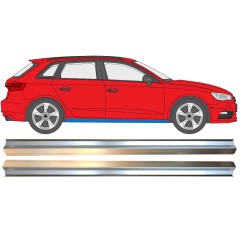 Réparation bas de caisse inférieure pour Audi A3 8V 2012-2020 / Gauche+Droit / Ensemble 14994