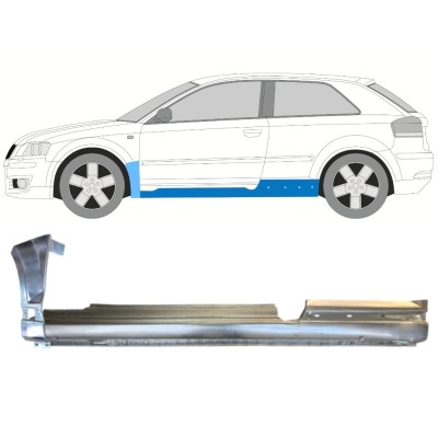 Panneau de réparation du seuil + panneau de réparation de l'aile avant pour Audi A3 8P 2003-2012 / Gauche / Ensemble 14707