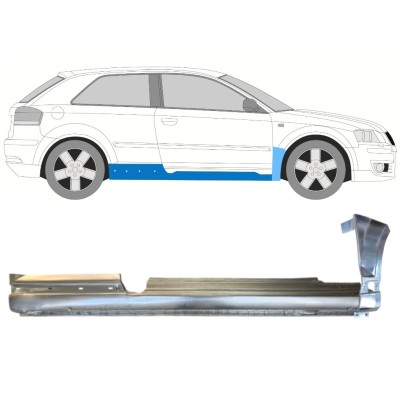 Panneau de réparation du seuil + panneau de réparation de l'aile avant pour Audi A3 8P 2003-2012 / Droite / Ensemble 14706