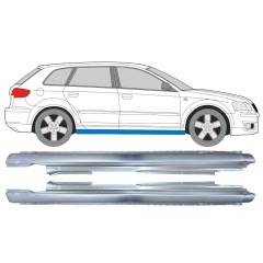 Panneau de réparation du seuil pour Audi A3 8P 2003-2012 / Gauche+Droit / Ensemble 9999