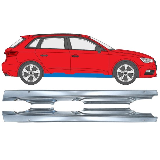 Panneau de réparation du seuil pour Audi A3 8V 2012-2020 / Gauche+Droit / HATCHBACK / Ensemble 17285
