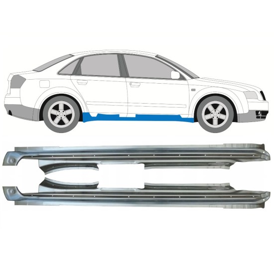 Panneau de réparation du seuil pour Audi A4 B6 2000-2004 / Gauche+Droit 15159