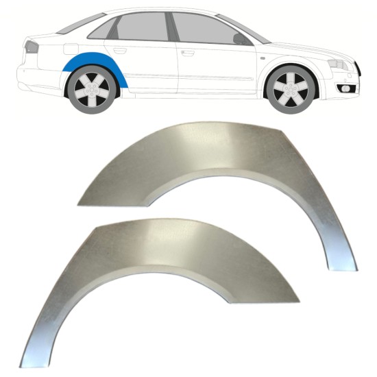 Panneau de réparation arc d'aile arrière pour Audi A4 B7 2004-2007 / Gauche+Droit / Ensemble 14747