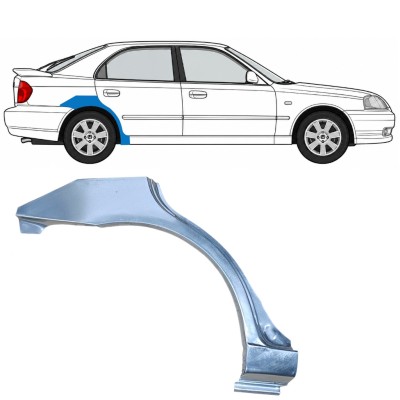 Panneau de réparation arc d'aile arrière pour Hyundai Accent 2000-2006 / Droite 7593