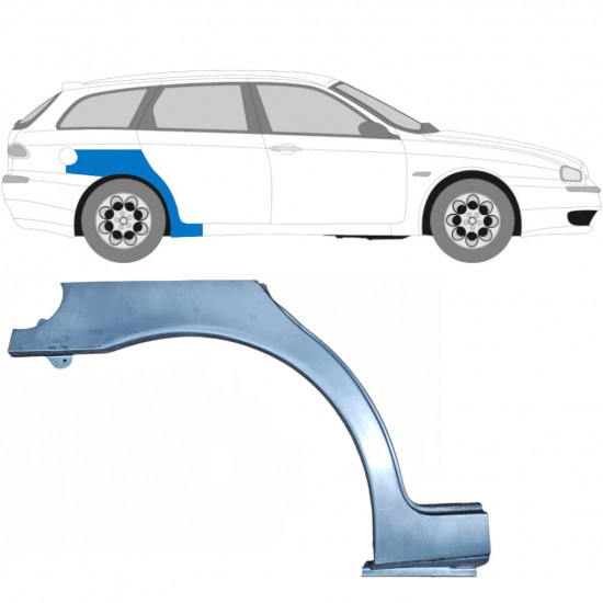 Panneau de réparation arc d'aile arrière pour Alfa Romeo 156 1997-2005 / Droite 5402