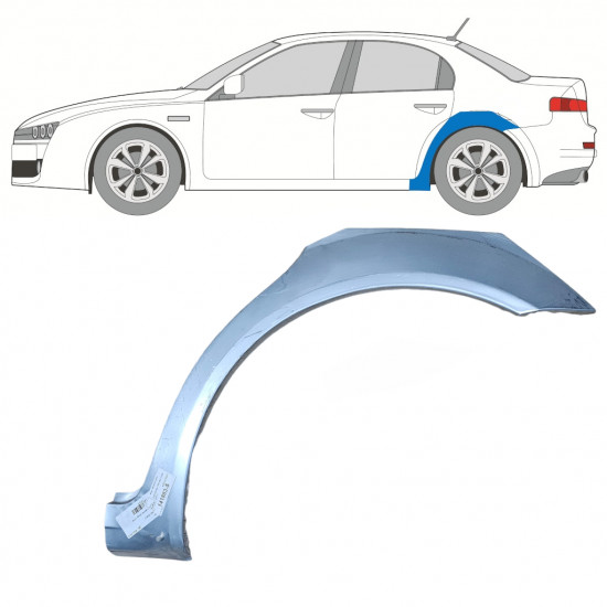 Panneau de réparation arc d'aile arrière pour Alfa Romeo 159 2005-2012 / Gauche 7587