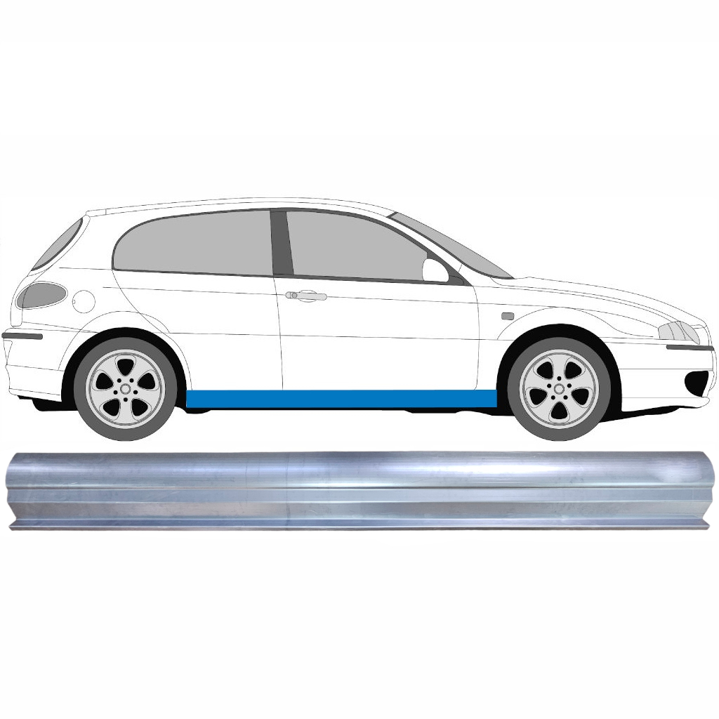 Réparation Bas De Caisse Pour Alfa Romeo 147 2000-2010 / Gauche = Droite (Symétrique) 6416