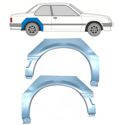 Panneau de réparation arc d'aile arrière pour Opel Ascona C / Vauxhall Cavalier 1981-1988 / Gauche+Droit / Ensemble 9704