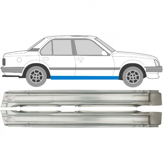 Réparation bas de caisse pour Opel Ascona / V Cavalier 1981-1988 / Gauche+Droit / Ensemble 9488