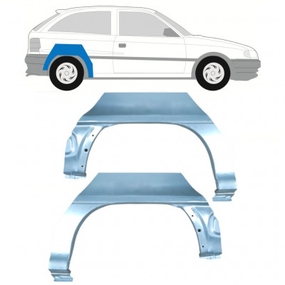 Panneau de réparation arc d'aile arrière pour Opel Astra 1991-2002 / Gauche+Droit / Ensemble 9680