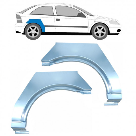 Panneau de réparation arc d'aile arrière pour Opel Astra 1998-2009 / Gauche+Droit / Ensemble 10518