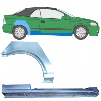 Réparation bas de caisse + passage de roue arrière pour Opel Astra G 2001-2006 CABRIO / Droite / Ensemble 12592