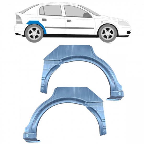 Panneau de réparation arc d'aile arrière pour Opel Astra 1998-2009 / Gauche+Droit / Ensemble 9167