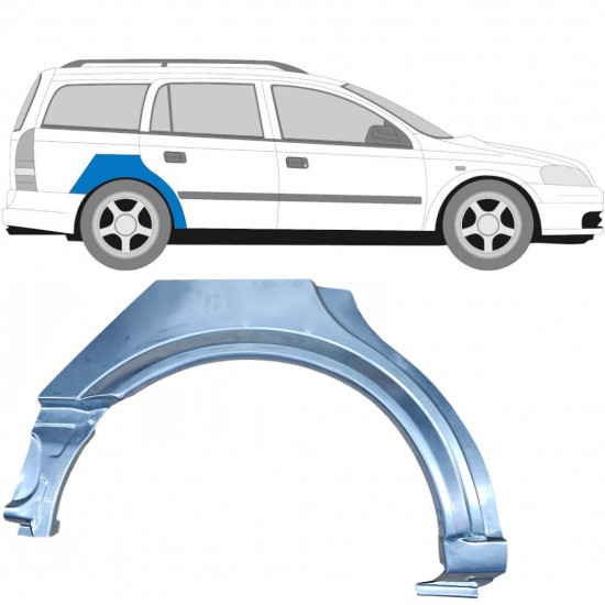 Panneau de réparation arc d'aile arrière pour Opel Astra 1998-2009 / Droite / COMBI 6860