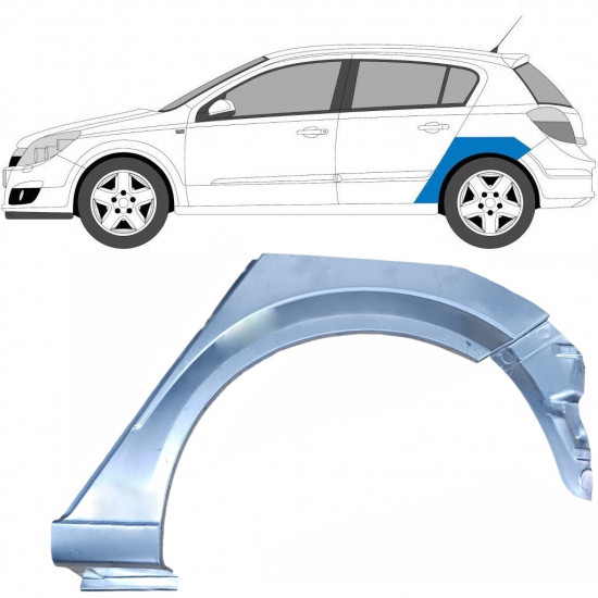 Panneau de réparation arc d'aile arrière inférieur pour Opel Astra 2003-2014 / Gauche 6871