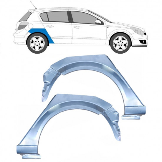 Panneau de réparation arc d'aile arrière pour Opel Astra 2003-2014 / Gauche+Droit / Ensemble 9288