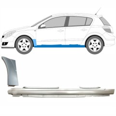 Panneau de réparation du seuil + panneau de réparation de l'aile avant pour Opel Astra H 2003-2014 / Gauche / Ensemble 11162