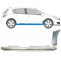 Panneau de réparation du seuil + panneau de réparation de l'aile avant pour Opel Astra H 2003-2014 / Droite / Ensemble 11161