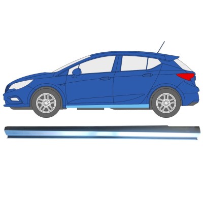 Réparation bas de caisse inférieure pour Opel Vauxhall Astra K 2015-2022 / Gauche 16625