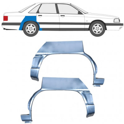 Panneau de réparation arc d'aile arrière pour Audi 100 C3 1982-1991 / Gauche+Droit / Ensemble 9993