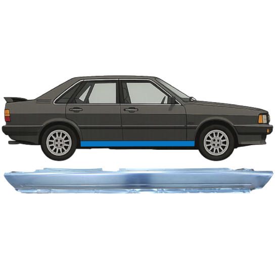 Panneau de réparation du seuil pour Audi 80 B2 1978-1986 / Droite 9114