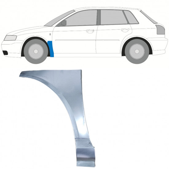 Panneau de réparation de l’aile avant pour Audi A3 8L 1996-2003 / Gauche 11803