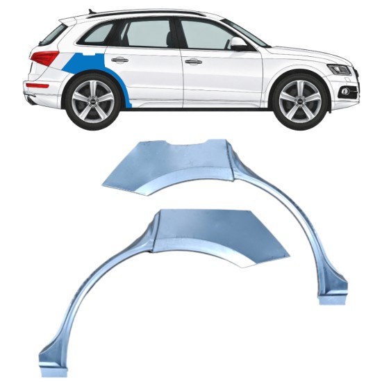 Panneau de réparation arc d'aile arrière pour Audi Q5 2009-2017 / Gauche+Droit / Ensemble 11402