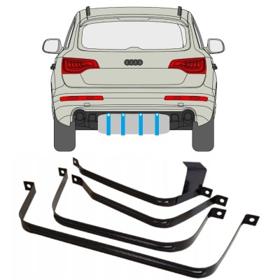 Réservoir à carburant sangles pour Audi Q7 2005-2015 15029