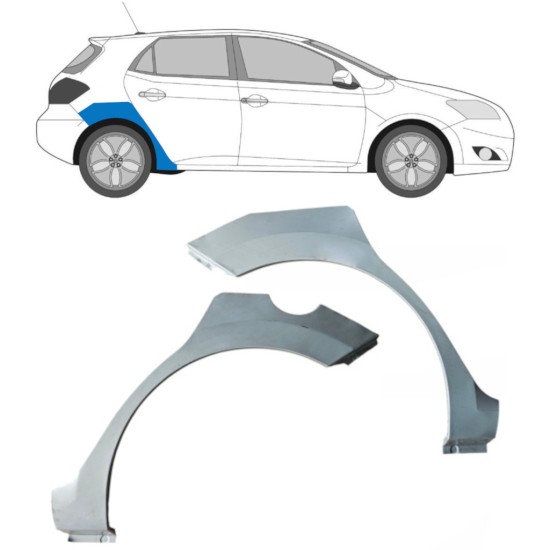 Panneau de réparation arc d'aile arrière pour Toyota Auris 2007-2012 / Gauche+Droit / Ensemble 16855