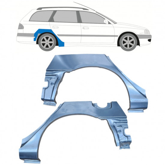 Panneau de réparation arc d'aile arrière pour Toyota Avensis 1997-2003 / Gauche+Droit / COMBI / Ensemble 9813