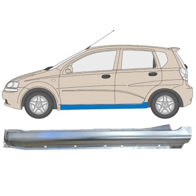 Panneau de réparation du seuil pour Chevrolet Aveo 2003-2006 / Gauche / HATCHBACK 14538